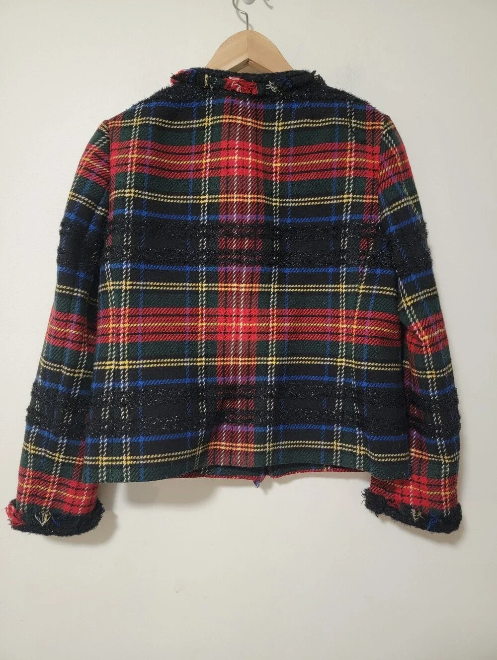 J. Crew Plaid Tweed Wool Blend Jacket Blazer